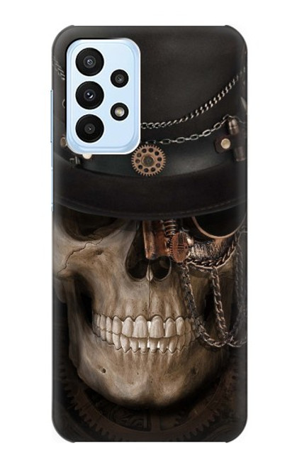 W3852 Steampunk Skull Hard Case and Leather Flip Case For Samsung Galaxy A23