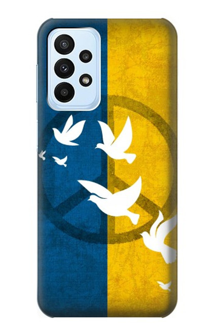 W3857 Peace Dove Ukraine Flag Hard Case and Leather Flip Case For Samsung Galaxy A23