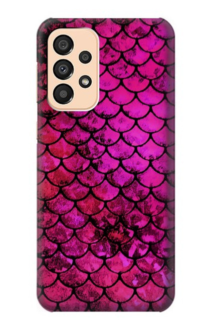 W3051 Pink Mermaid Fish Scale Hard Case and Leather Flip Case For Samsung Galaxy A33 5G
