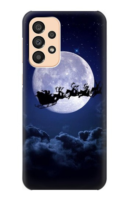 W3508 Xmas Santa Moon Hard Case and Leather Flip Case For Samsung Galaxy A33 5G