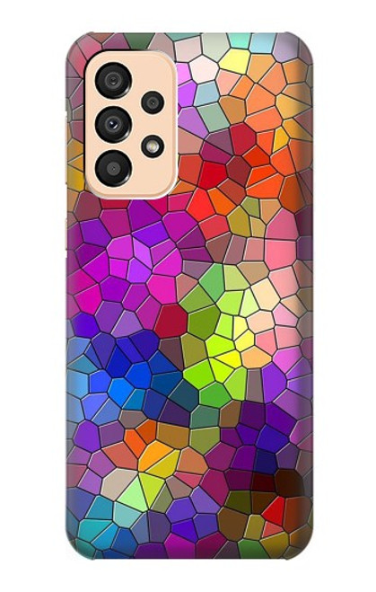 W3677 Colorful Brick Mosaics Hard Case and Leather Flip Case For Samsung Galaxy A33 5G