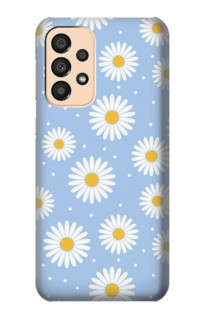 W3681 Daisy Flowers Pattern Hard Case and Leather Flip Case For Samsung Galaxy A33 5G