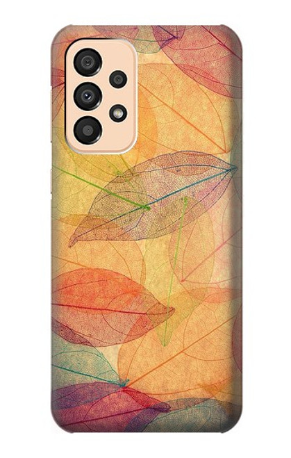 W3686 Fall Season Leaf Autumn Hard Case and Leather Flip Case For Samsung Galaxy A33 5G