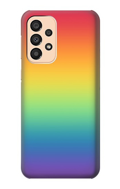 W3698 LGBT Gradient Pride Flag Hard Case and Leather Flip Case For Samsung Galaxy A33 5G