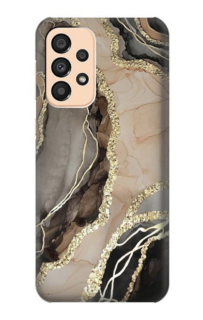W3700 Marble Gold Graphic Printed Hard Case and Leather Flip Case For Samsung Galaxy A33 5G