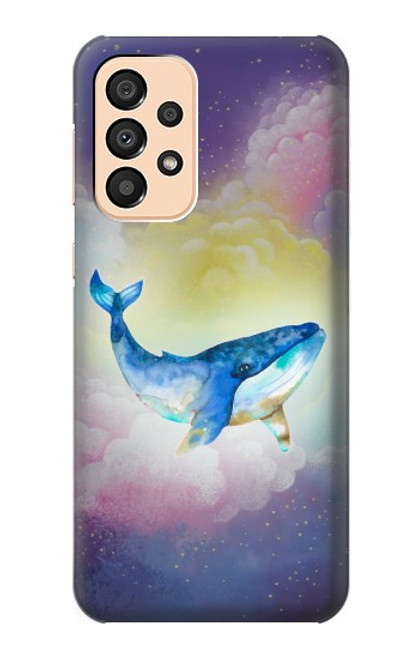 W3802 Dream Whale Pastel Fantasy Hard Case and Leather Flip Case For Samsung Galaxy A33 5G