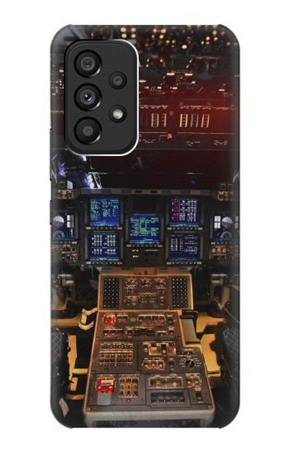 W3836 Airplane Cockpit Hard Case and Leather Flip Case For Samsung Galaxy A53 5G