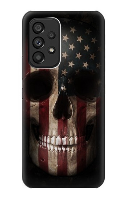 W3850 American Flag Skull Hard Case and Leather Flip Case For Samsung Galaxy A53 5G
