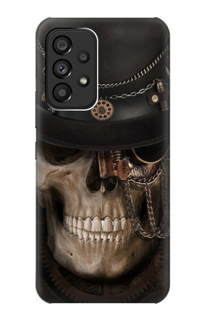 W3852 Steampunk Skull Hard Case and Leather Flip Case For Samsung Galaxy A53 5G