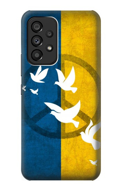 W3857 Peace Dove Ukraine Flag Hard Case and Leather Flip Case For Samsung Galaxy A53 5G
