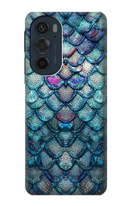 W3809 Mermaid Fish Scale Hard Case and Leather Flip Case For Motorola Edge 30 Pro