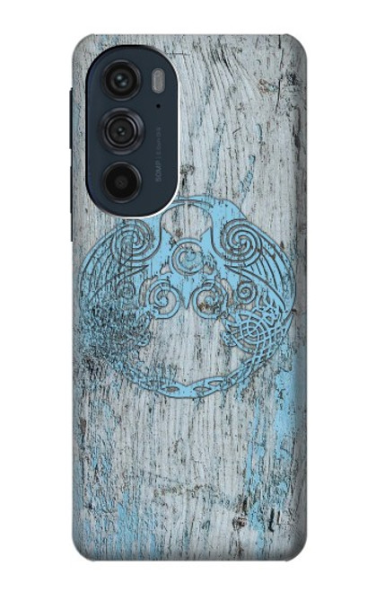 W3829 Huginn And Muninn Twin Ravens Norse Hard Case and Leather Flip Case For Motorola Edge 30 Pro