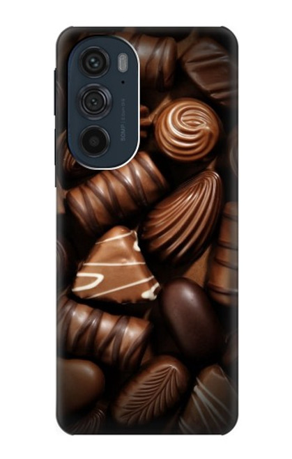 W3840 Dark Chocolate Milk Chocolate Lovers Hard Case and Leather Flip Case For Motorola Edge 30 Pro