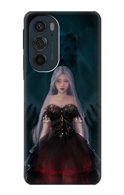 W3847 Lilith Devil Bride Gothic Girl Skull Grim Reaper Hard Case and Leather Flip Case For Motorola Edge 30 Pro