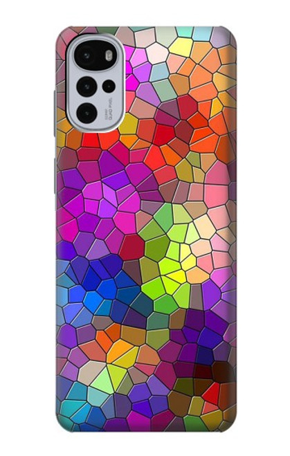 W3677 Colorful Brick Mosaics Hard Case and Leather Flip Case For Motorola Moto G22