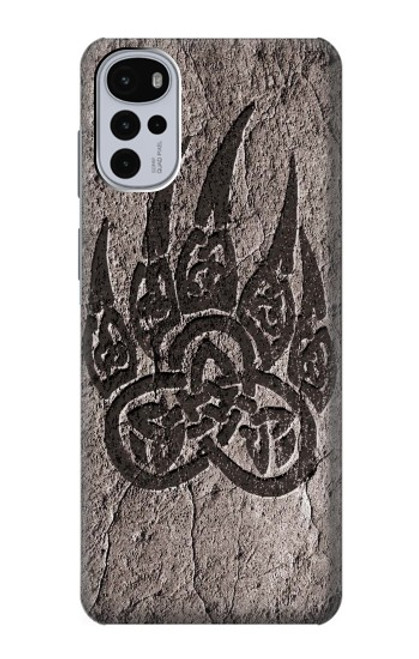 W3832 Viking Norse Bear Paw Berserkers Rock Hard Case and Leather Flip Case For Motorola Moto G22
