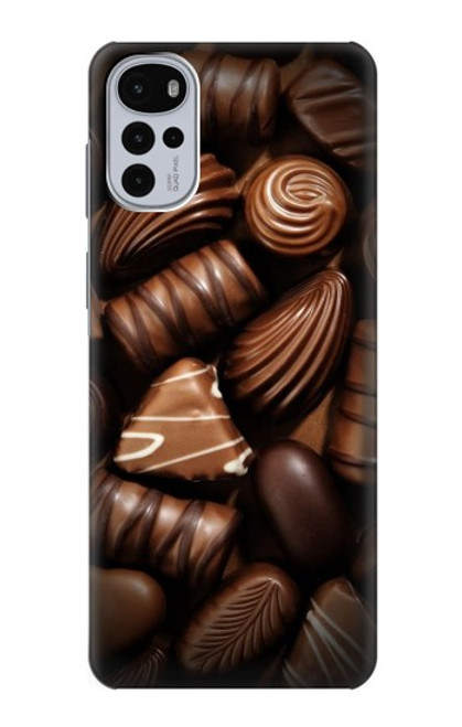 W3840 Dark Chocolate Milk Chocolate Lovers Hard Case and Leather Flip Case For Motorola Moto G22