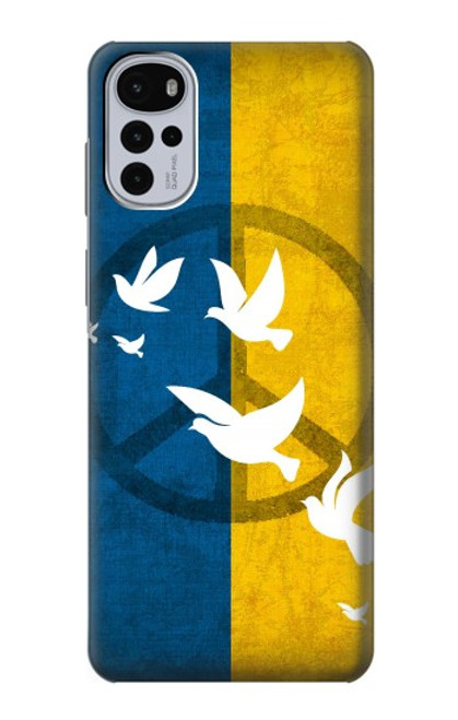 W3857 Peace Dove Ukraine Flag Hard Case and Leather Flip Case For Motorola Moto G22