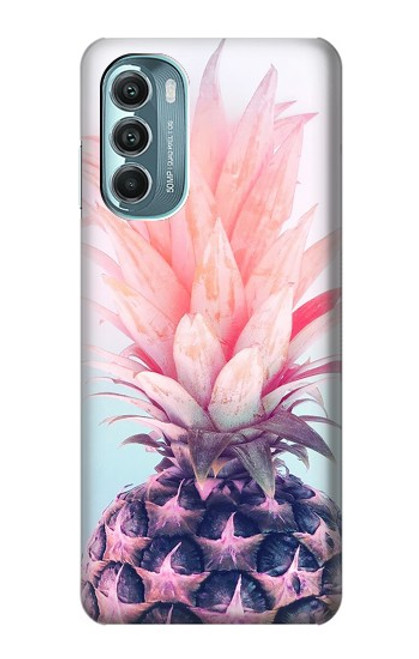 W3711 Pink Pineapple Hard Case and Leather Flip Case For Motorola Moto G Stylus 5G (2022)