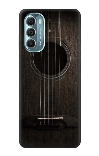 W3834 Old Woods Black Guitar Hard Case and Leather Flip Case For Motorola Moto G Stylus 5G (2022)