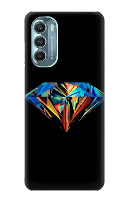 W3842 Abstract Colorful Diamond Hard Case and Leather Flip Case For Motorola Moto G Stylus 5G (2022)