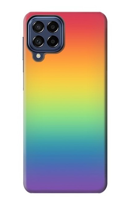 W3698 LGBT Gradient Pride Flag Hard Case and Leather Flip Case For Samsung Galaxy M53