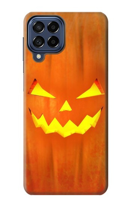 W3828 Pumpkin Halloween Hard Case and Leather Flip Case For Samsung Galaxy M53