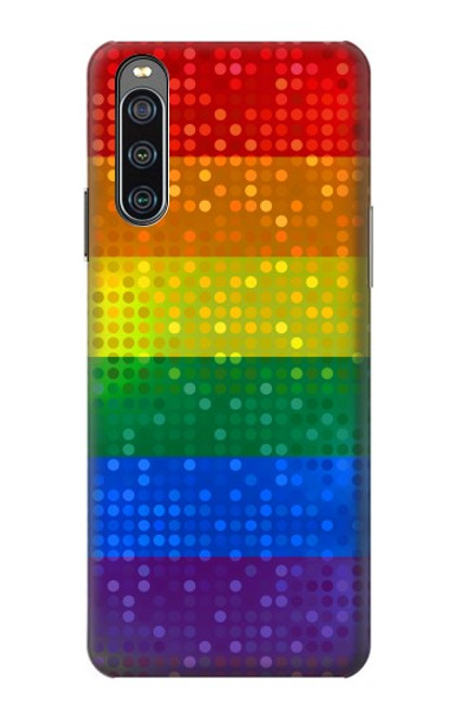 W2683 Rainbow LGBT Pride Flag Hard Case and Leather Flip Case For Sony Xperia 10 IV