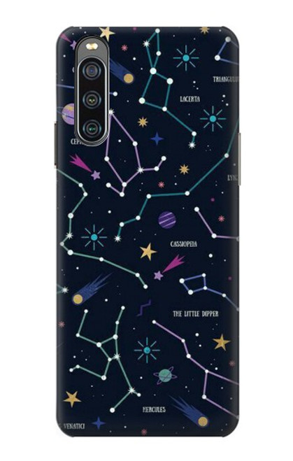 W3220 Star Map Zodiac Constellations Hard Case and Leather Flip Case For Sony Xperia 10 IV