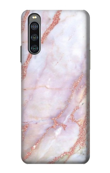 W3482 Soft Pink Marble Graphic Print Hard Case and Leather Flip Case For Sony Xperia 10 IV