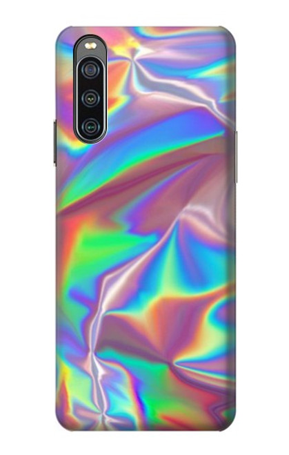 W3597 Holographic Photo Printed Hard Case and Leather Flip Case For Sony Xperia 10 IV
