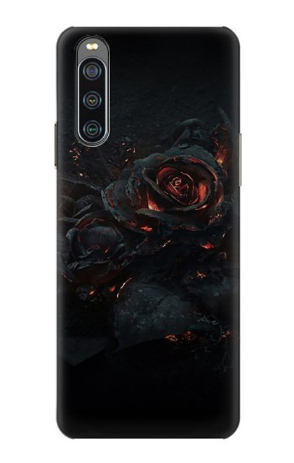 W3672 Burned Rose Hard Case and Leather Flip Case For Sony Xperia 10 IV