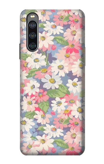 W3688 Floral Flower Art Pattern Hard Case and Leather Flip Case For Sony Xperia 10 IV