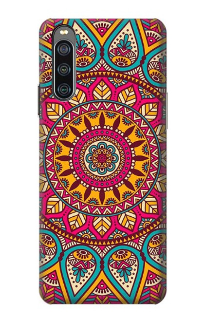 W3694 Hippie Art Pattern Hard Case and Leather Flip Case For Sony Xperia 10 IV