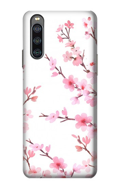 W3707 Pink Cherry Blossom Spring Flower Hard Case and Leather Flip Case For Sony Xperia 10 IV