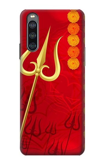 W3788 Shiv Trishul Hard Case and Leather Flip Case For Sony Xperia 10 IV