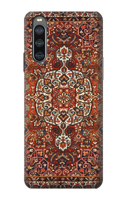 W3813 Persian Carpet Rug Pattern Hard Case and Leather Flip Case For Sony Xperia 10 IV