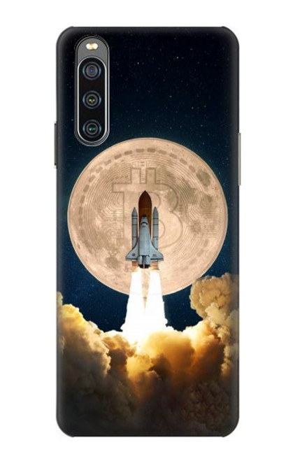 W3859 Bitcoin to the Moon Hard Case and Leather Flip Case For Sony Xperia 10 IV