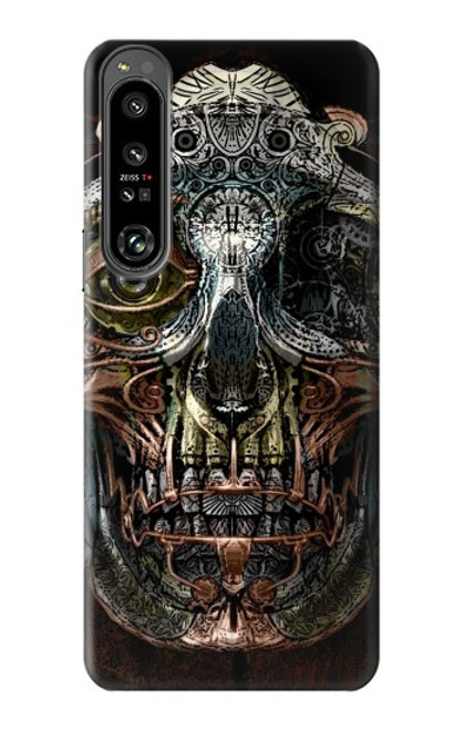 W1685 Steampunk Skull Head Hard Case and Leather Flip Case For Sony Xperia 1 IV