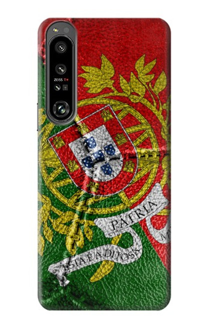 W3300 Portugal Flag Vintage Football Graphic Hard Case and Leather Flip Case For Sony Xperia 1 IV