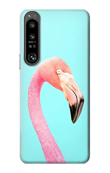 W3708 Pink Flamingo Hard Case and Leather Flip Case For Sony Xperia 1 IV