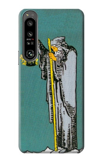 W3741 Tarot Card The Hermit Hard Case and Leather Flip Case For Sony Xperia 1 IV