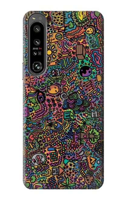 W3815 Psychedelic Art Hard Case and Leather Flip Case For Sony Xperia 1 IV