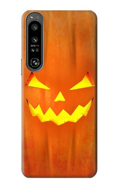 W3828 Pumpkin Halloween Hard Case and Leather Flip Case For Sony Xperia 1 IV