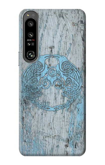 W3829 Huginn And Muninn Twin Ravens Norse Hard Case and Leather Flip Case For Sony Xperia 1 IV
