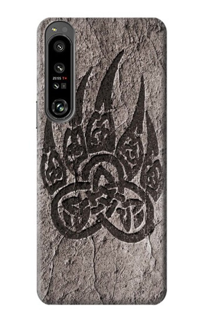 W3832 Viking Norse Bear Paw Berserkers Rock Hard Case and Leather Flip Case For Sony Xperia 1 IV