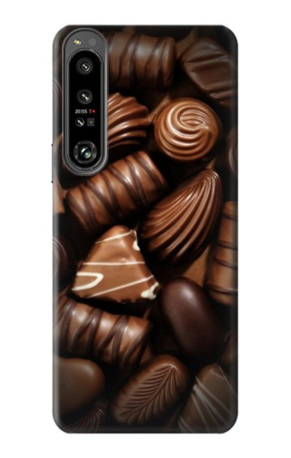 W3840 Dark Chocolate Milk Chocolate Lovers Hard Case and Leather Flip Case For Sony Xperia 1 IV