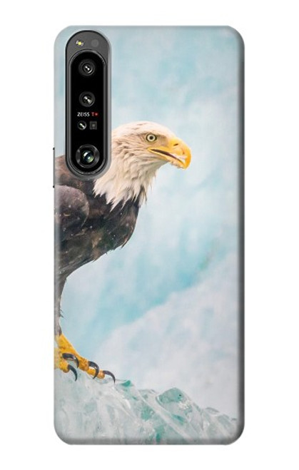 W3843 Bald Eagle On Ice Hard Case and Leather Flip Case For Sony Xperia 1 IV