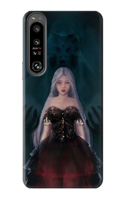 W3847 Lilith Devil Bride Gothic Girl Skull Grim Reaper Hard Case and Leather Flip Case For Sony Xperia 1 IV