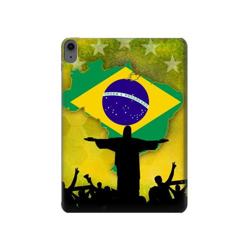 W2981 Brazil Football Soccer Tablet Hard Case For iPad Air (2022, 2020), Air 11 (2024), Pro 11 (2022)